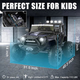 2 Seater Ride on Car with Remote Control - 24V Battery Powered Electric Truck for Kids, 2x200W Strong Motor, Spring Suspension AXSSIBLZ