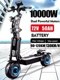 2024 new 10000W 72v 40ah electric scooter 14-inch tires maximum speed 120km/h cruising range 120km LCD screen foldable scooter AXSSIBLZ