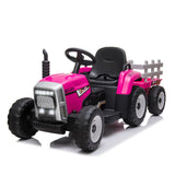 12V Kids  Electric Ride on Tractor Car & Trailer W/MP3 Player & LED Light Remote Control Battery Powered Gift for Xmas AXSSIBLZ