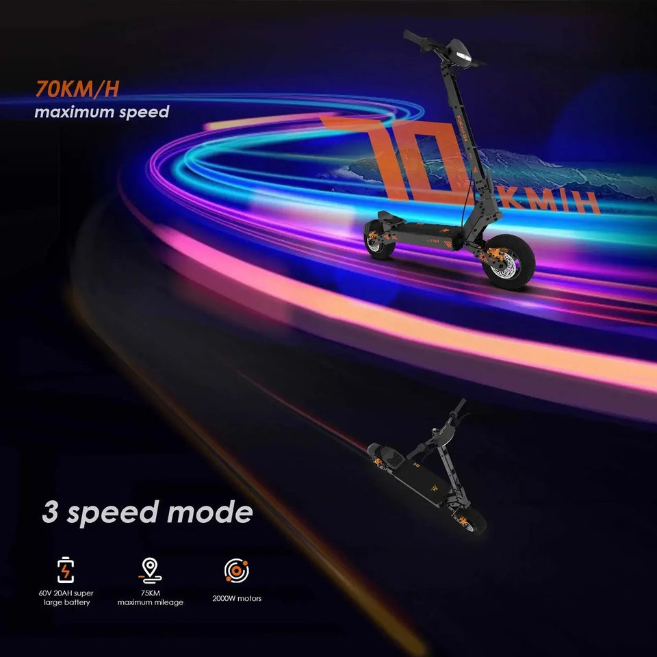kukirin G4 2000w 60v 20ah electric scooter 11 inch road tyres top speed 70km/h led display foldable high quality Escoote AXSSIBLZ