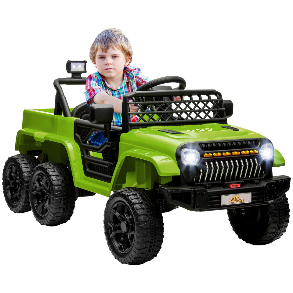 12V Kids Electric Car W/ 2Wd/4Wd Switchable, Remote Control Light Blue AXSSIBLZ
