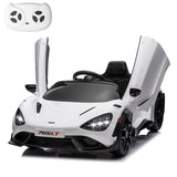 12V Licensed McLaren 765LT Kids Ride On Toy,Electric Vehicle for Toddler Age 3+,Battery Powered Ride On Car with Hydraulic Doors AXSSIBLZ