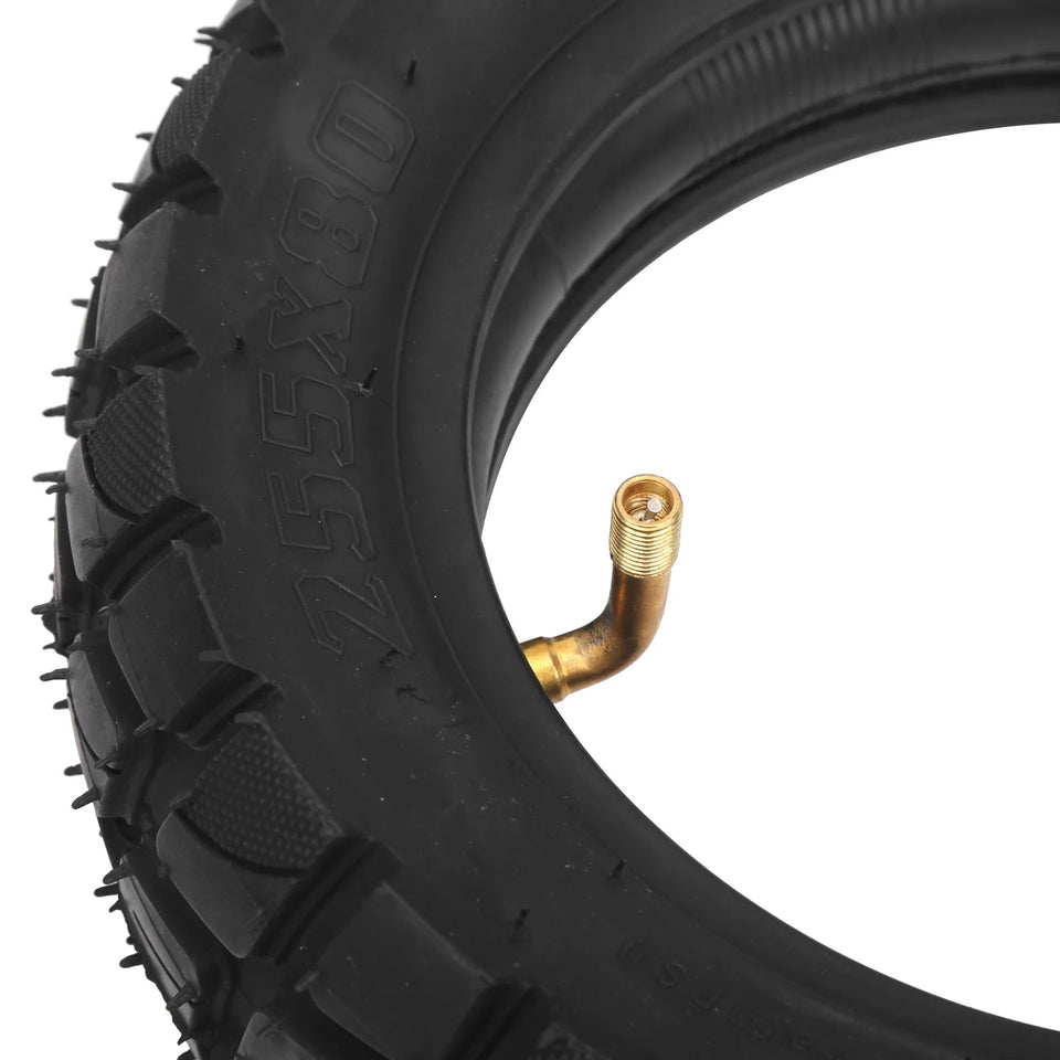 10inch Electric Scooter Tire with 10x2.5in Inner Tube Inflatable Rubber Tyre Replacement 255x80 Outer Tube AXSSIBLZ