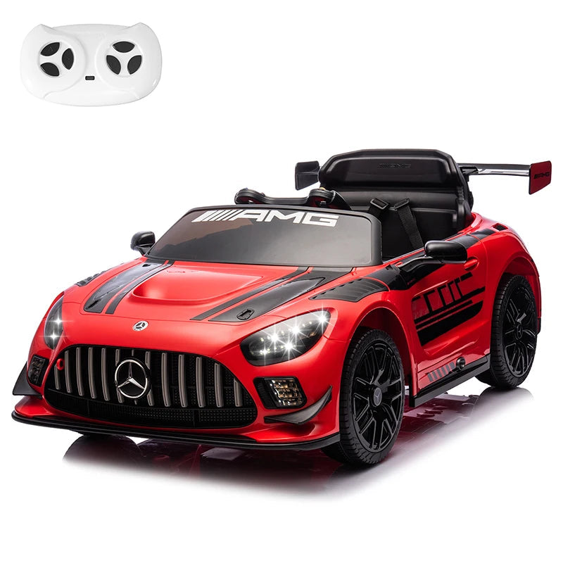 12V Licensed Mercedes-Benz GT3 Kids Ride on Car, Electric Vehicles for Kids Gifts,Ride on Toys with Remote Control, Music AXSSIBLZ