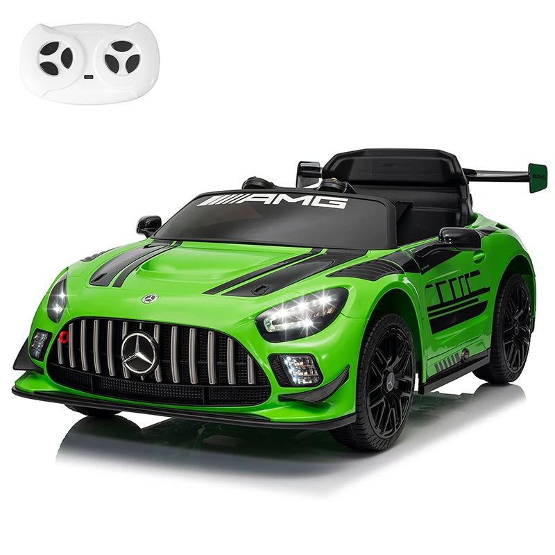 12V Licensed Mercedes-Benz GT3 Kids Ride on Car, Electric Vehicles for Kids Gifts,Ride on Toys with Remote Control, Music AXSSIBLZ