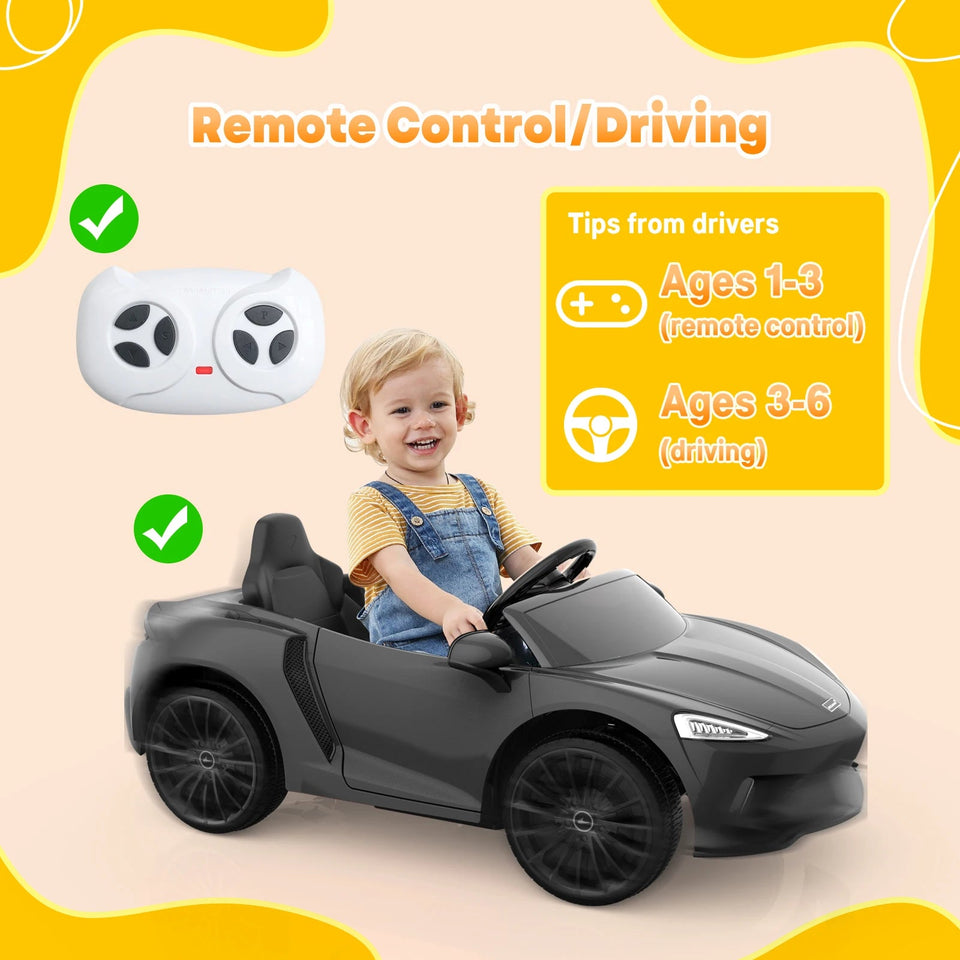Ride On Car for Kids 12V Licensed Battery Powered Sports Car with 2 Speeds, Parent Control, Sound System, Led Headlights AXSSIBLZ