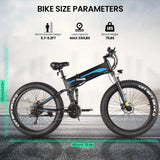 Xtreme Explorer 26" Fat Tire Ebike – 500W Power, 48V 10Ah Battery, Foldable Design, 20MPH for Adults AXSSIBLZ