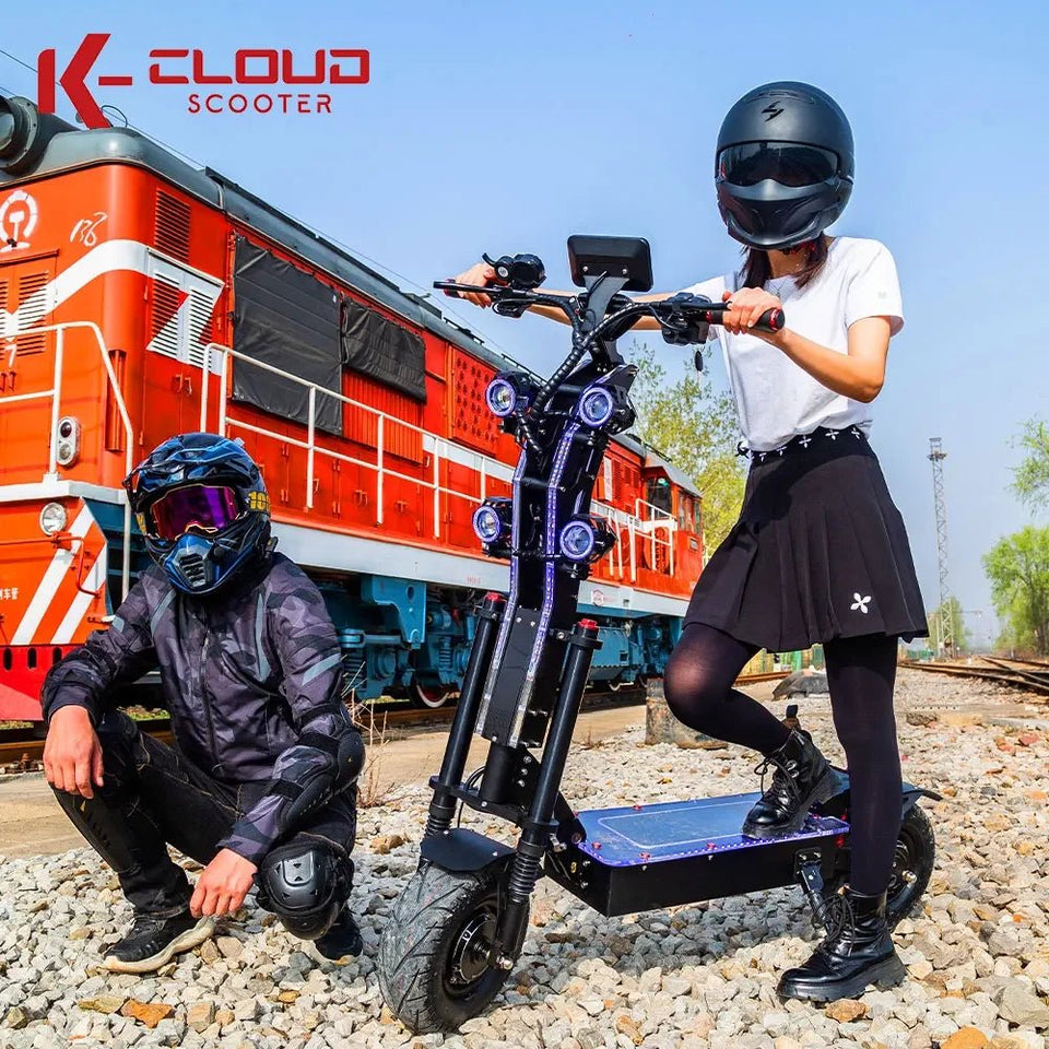 Dual Motor 10000W Top Electric Scooter 14 Inch Oversized Off-Road Tyres 72V-40AH Panasonic Brand Battery Maximum Speed 120KM/H AXSSIBLZ