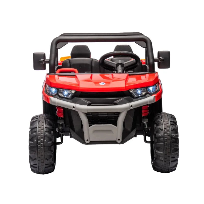 24V Ride On Truck 2 Seater Ride On UTV with 2x200W Motor Ride On Dump Truck with Dump Bed/Shovel Ride On Car with Remote Control AXSSIBLZ