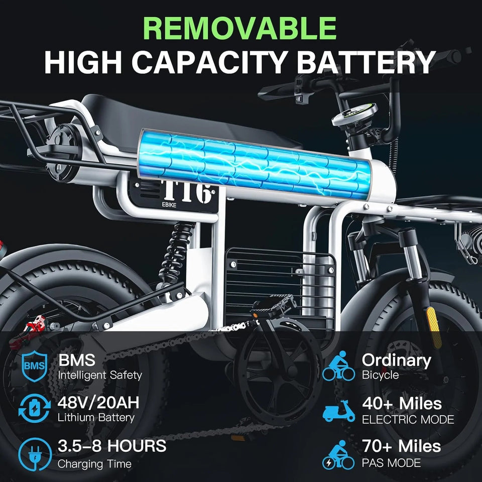 Coswheel T16 Summit 16 – 48V 20AH Outdoor Electric Bike Ride the Road, Conquer the Mountain AXSSIBLZ