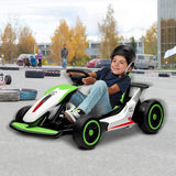 24V Go Kart for Kids 6+ Ride On Drift Kart with 200W*2 Extra Powerful Motors 8.1MPH High Speed Drifting with Music Horn AXSSIBLZ