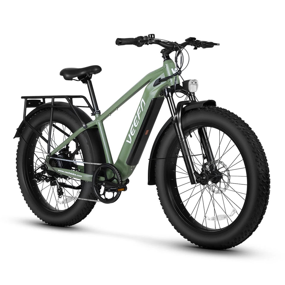 VEEFA Peak 1000W Electric Bike for Adults 48V 13Ah Removable Battery 26'' Fat Tire E Bike 28mph Mountain Ebike AXSSIBLZ