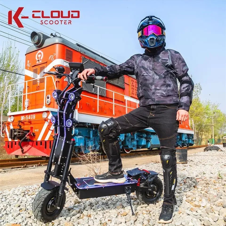 Dual Motor 10000W Top Electric Scooter 14 Inch Oversized Off-Road Tyres 72V-40AH Panasonic Brand Battery Maximum Speed 120KM/H AXSSIBLZ