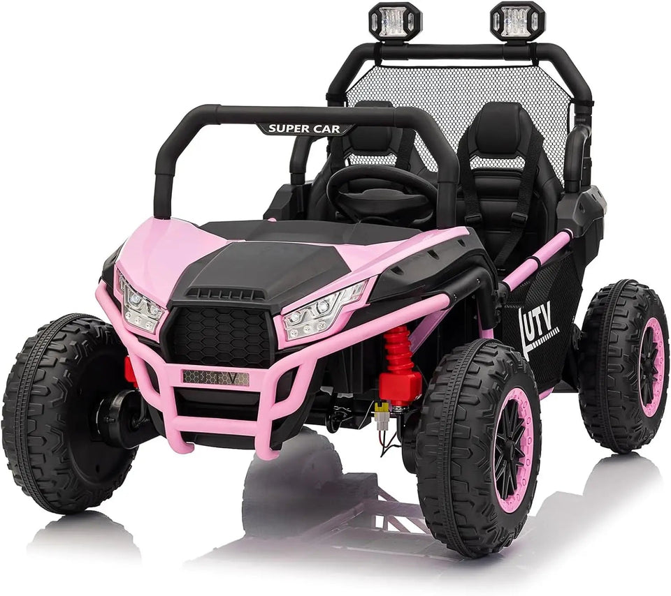 24V Ride on UTV Kids Car with Remote Control, Ride on Truck with Spring Suspensions, 2 Speeds,Lights, Treaded Tires AXSSIBLZ