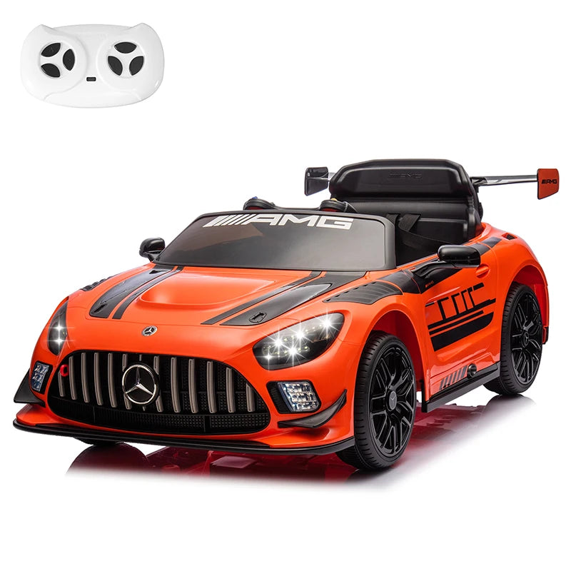12V Licensed Mercedes-Benz GT3 Kids Ride on Car, Electric Vehicles for Kids Gifts,Ride on Toys with Remote Control, Music AXSSIBLZ