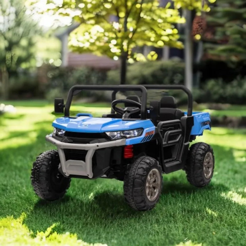 24V Ride On Truck 2 Seater Ride On UTV with 2x200W Motor Ride On Dump Truck with Dump Bed/Shovel Ride On Car with Remote Control AXSSIBLZ