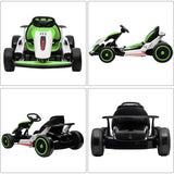 24V Go Kart for Kids 6+ Ride On Drift Kart with 200W*2 Extra Powerful Motors 8.1MPH High Speed Drifting with Music Horn AXSSIBLZ