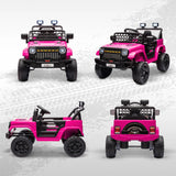 12V Ride on Truck W/ Spring Suspension, Remote, Pink AXSSIBLZ