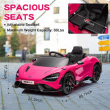 12V Licensed McLaren 765LT Kids Ride On Toy,Electric Vehicle for Toddler Age 3+,Battery Powered Ride On Car with Hydraulic Doors AXSSIBLZ