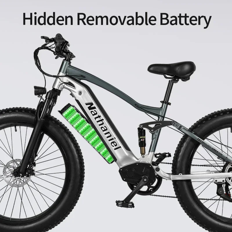 CHINA US 1000W Off-road Electric Bike 26 inch 4.0 Fat Tire Outdoor Sports Mountain Bike 20Ah Battery Adult Bike 40km/h ebike AXSSIBLZ