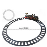 Large Rail Train Ride On Car Electric Retro Train with Carriages Kids Toy Locomotive Railway Trains Boys Girls Car Birthday Gift AXSSIBLZ
