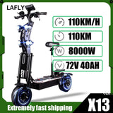 Dual Motor 10000W Top Electric Scooter 14 Inch Oversized Off-Road Tyres 72V-40AH Panasonic Brand Battery Maximum Speed 120KM/H AXSSIBLZ