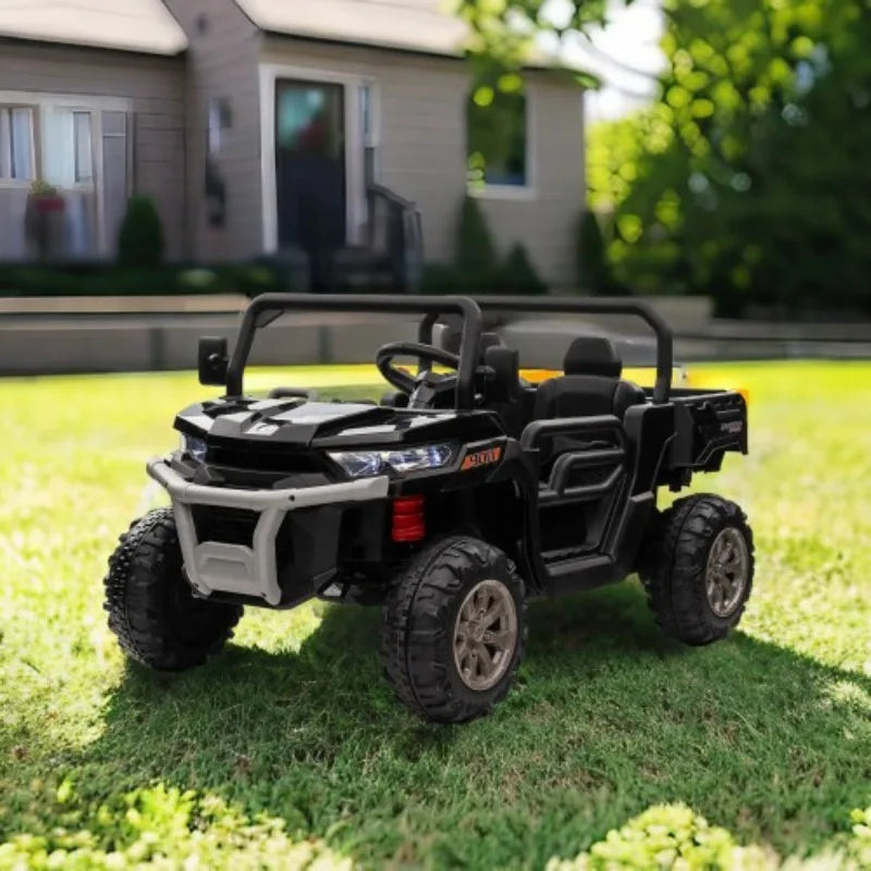 24V Ride On Truck 2 Seater Ride On UTV with 2x200W Motor Ride On Dump Truck with Dump Bed/Shovel Ride On Car with Remote Control AXSSIBLZ