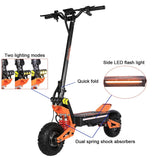 X5 6000W Dual Motor Eelectric Scooter in China Stock 60v 40ah Large Battery Remote Scooter with Seat 11-inch Tires AXSSIBLZ