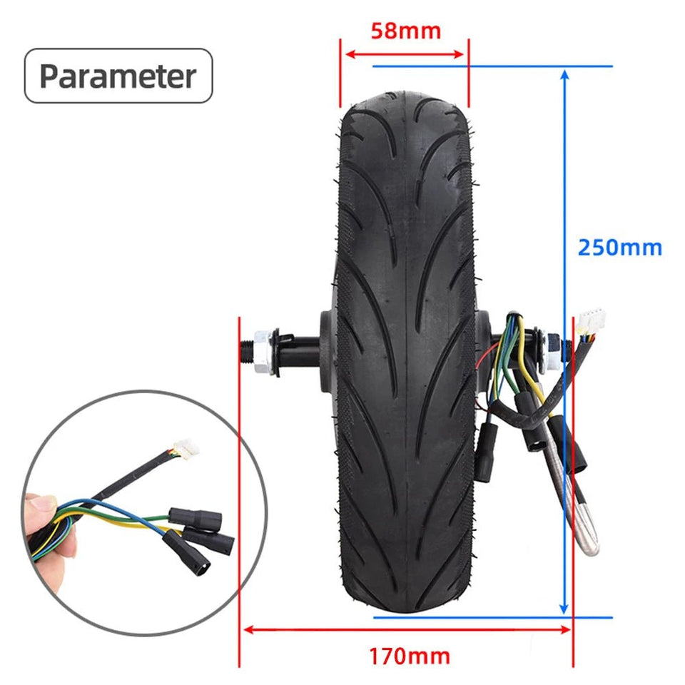 60/70-6.5 Motor Electric Scooter 36V 500W Engine Wheel For Ninebot Max G30 Electric Scooter Rear Driving Wheel Tire Motor Repair AXSSIBLZ