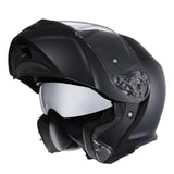 Roozo Modular Flip Up Motorcycle Helmets Full Face Helmet Dual Visor for Adults DOT Approved AXSSIBLZ