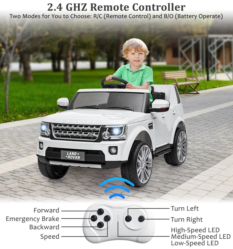 12V 4.5 MPH Ride on Toys for toddlers 3-8 Kids Electric Car with Parent Remote Control Music Player MP3 LED Lights AXSSIBLZ