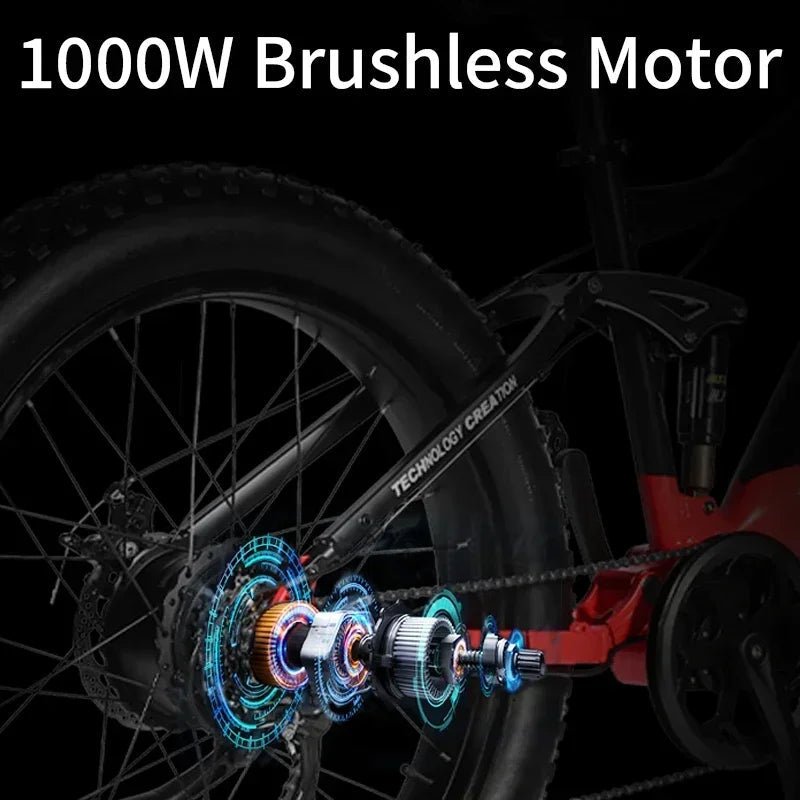 CHINA US 1000W Off-road Electric Bike 26 inch 4.0 Fat Tire Outdoor Sports Mountain Bike 20Ah Battery Adult Bike 40km/h ebike AXSSIBLZ