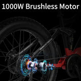 CHINA US 1000W Off-road Electric Bike 26 inch 4.0 Fat Tire Outdoor Sports Mountain Bike 20Ah Battery Adult Bike 40km/h ebike AXSSIBLZ