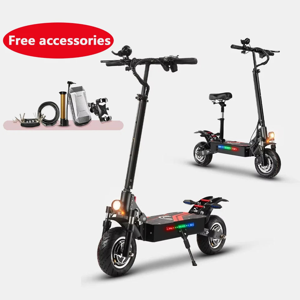 Boyueda Q7Pro E-Scooter 3200W Dual Motor 52V19ah Battery Shock-absorbing Seats Electric Scooter 10*3.5inch Silent Tire eScooters AXSSIBLZ