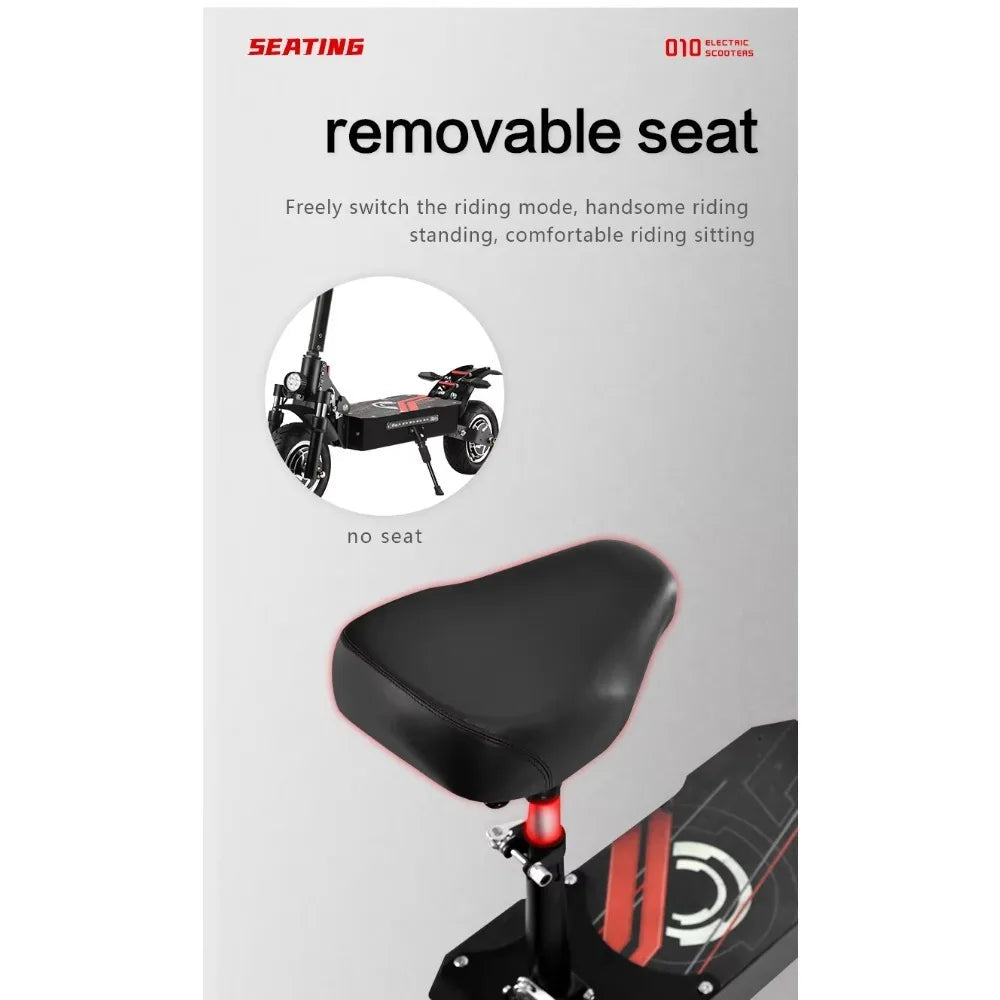 Boyueda Q7Pro E-Scooter 3200W Dual Motor 52V19ah Battery Shock-absorbing Seats Electric Scooter 10*3.5inch Silent Tire eScooters AXSSIBLZ