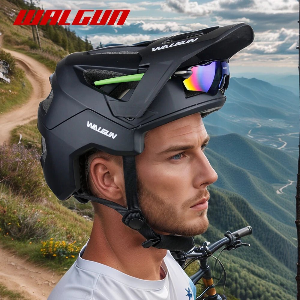 Trail bike helmet MTB mountain XC AM bikes helmet for men women adults off road cycling helmet with visor enduro bicylce helmets AXSSIBLZ