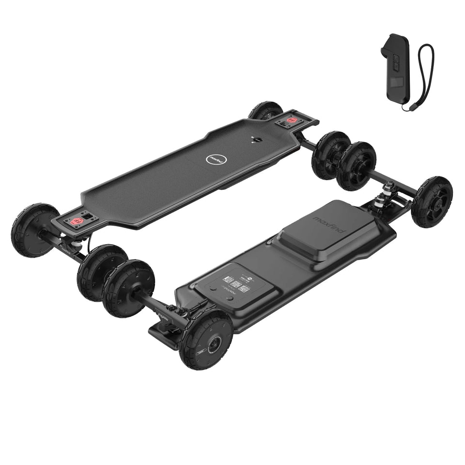 Maxfind FF AT High-Speed 165MM Wheels Off-Road Electric Skateboard 3000W Power with Fast Swappable Battery Design AXSSIBLZ