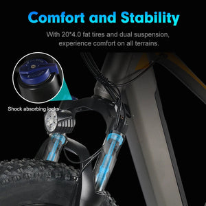 Mankeel MZ-15 Electric Bicycle 750W 48V 13AH 25MPH Hydraulic Brake Ebike with Full Suspension 7 Speed Commuter E Bicycle AXSSIBLZ