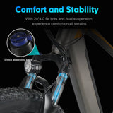 Mankeel MZ-15 Electric Bicycle 750W 48V 13AH 25MPH Hydraulic Brake Ebike with Full Suspension 7 Speed Commuter E Bicycle AXSSIBLZ