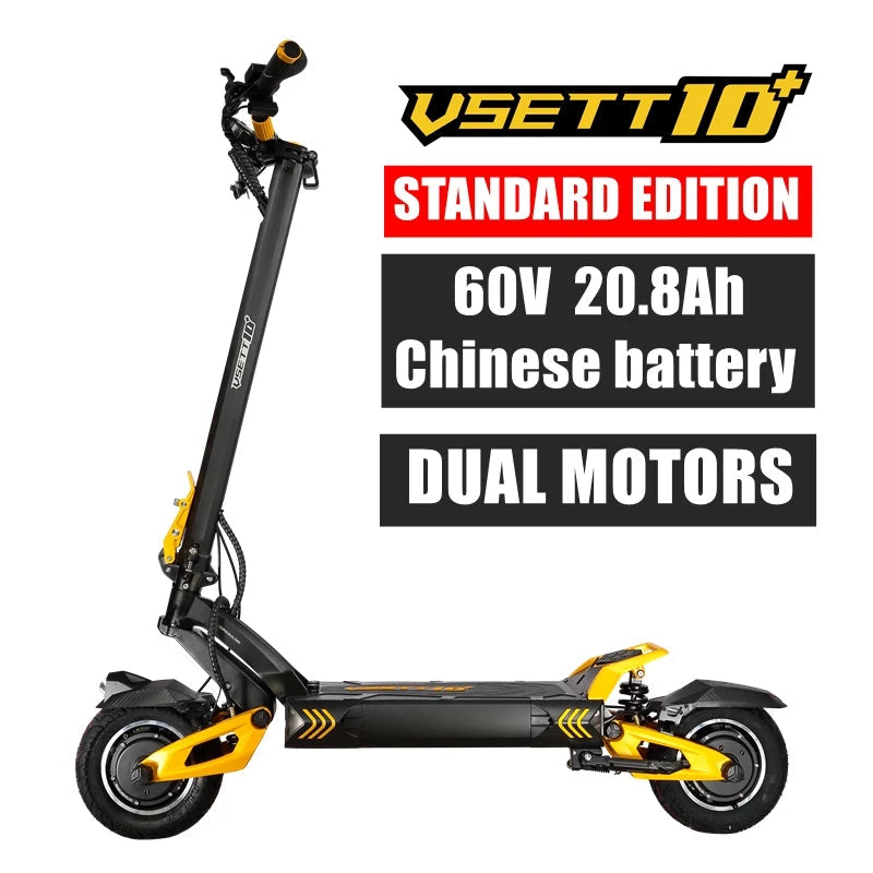 VSETT 10+ 10 Inch Off-Road Electric Scooter VSETT10+ Upgraded ZERO 10X 10 Plus Double Drive 60V 2800W Dual Motor VSSET MACURY AXSSIBLZ