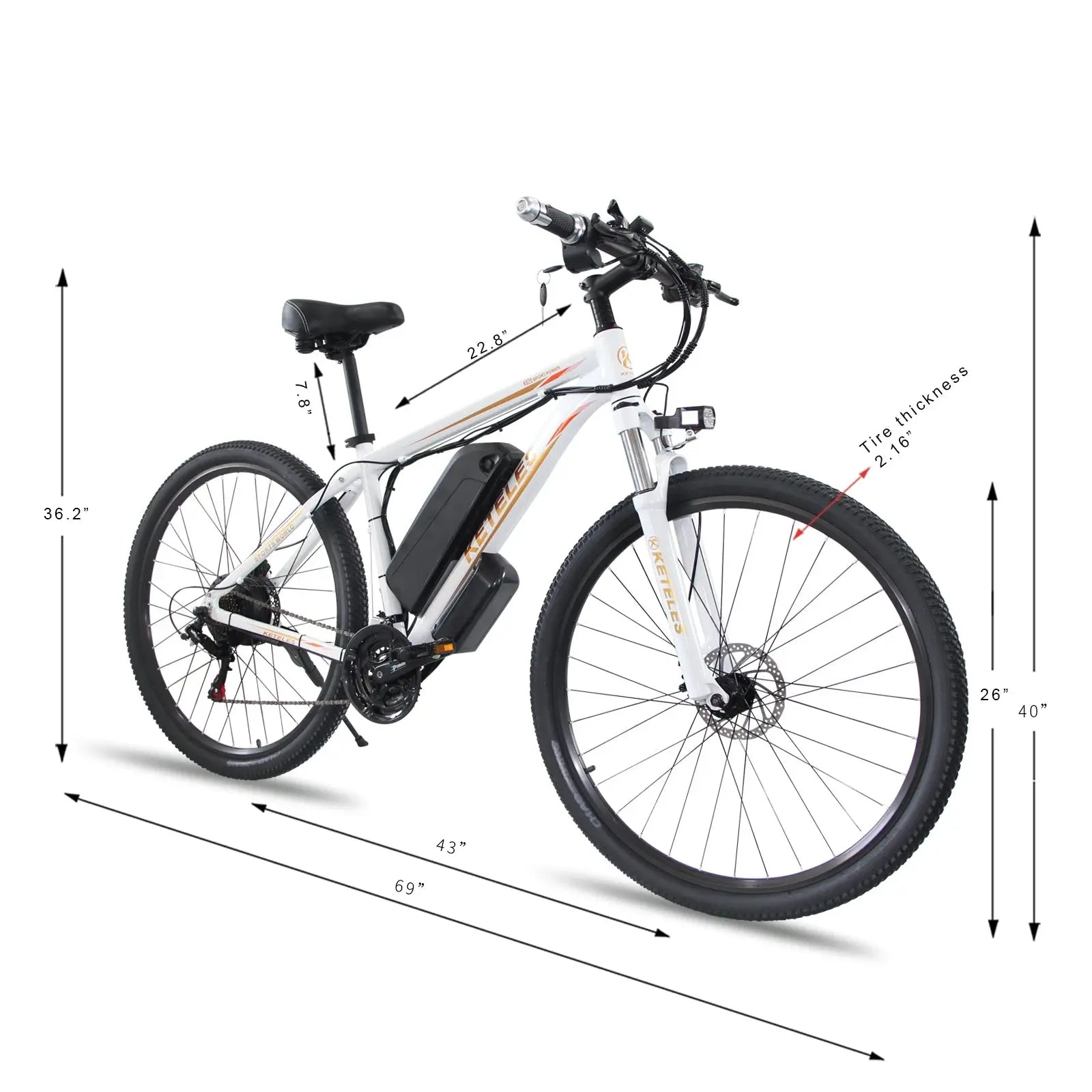 Keteles K820 Electric Mountain Bike - AXSSIBLZ