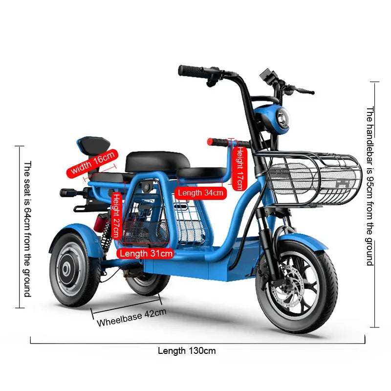 Blue Xz-Mz Electric Scooter Bike