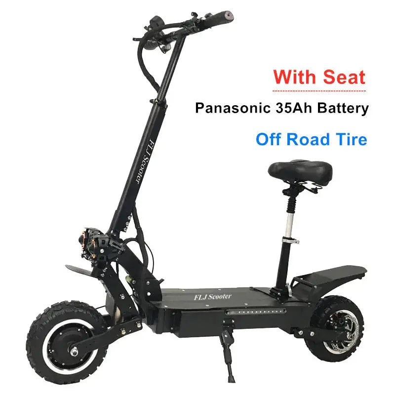 FLJ Powerful E-Scooter off road tire with seat