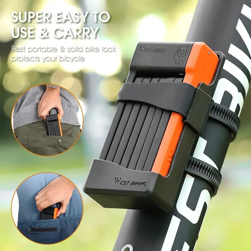 West Biking Bicycle Folding Lock - AXSSIBLZ