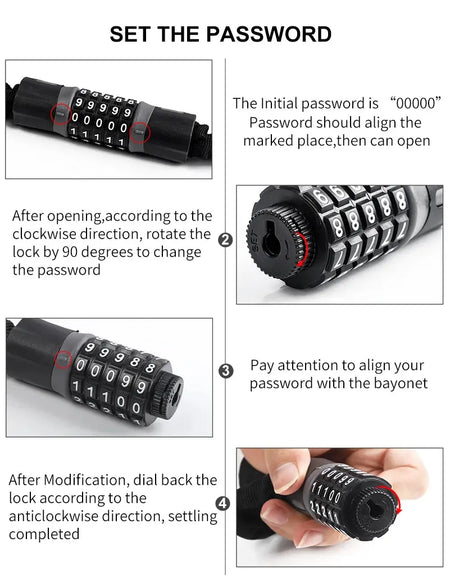 Anti-Theft Password Chain Lock - AXSSIBLZ