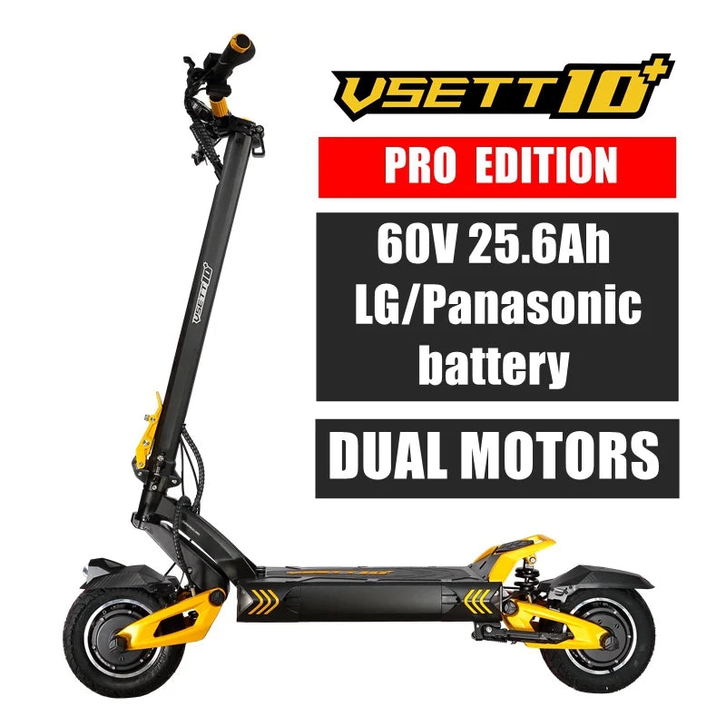 VSETT 10+ 10 Inch Off-Road Electric Scooter VSETT10+ Upgraded ZERO 10X 10 Plus Double Drive 60V 2800W Dual Motor VSSET MACURY AXSSIBLZ