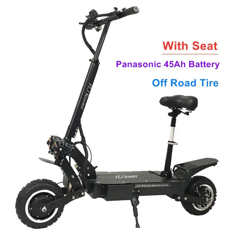 FLJ Powerful E-Scooter off road tire with seat