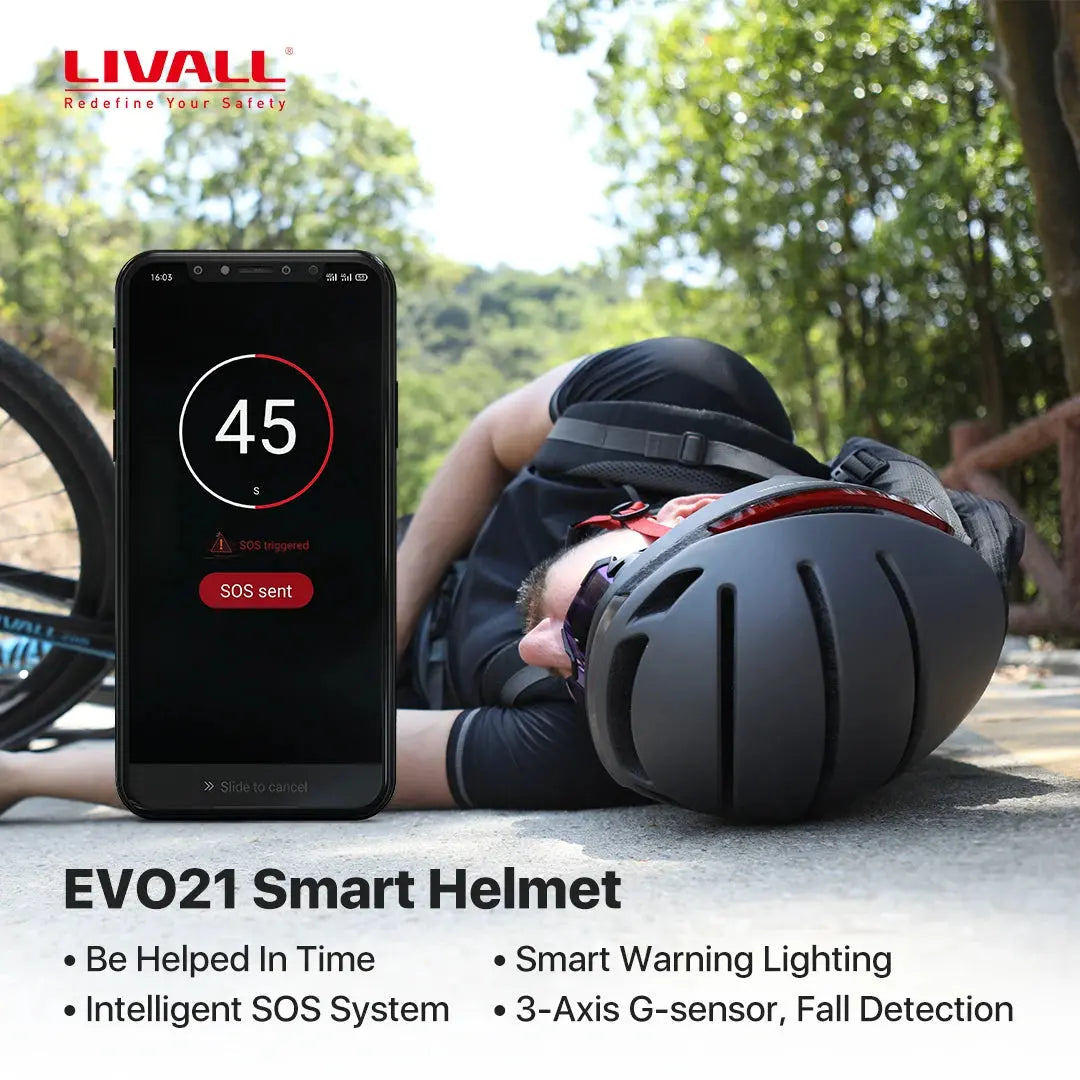 LIVALL EVO21 Smart MTB Cycling Helmet with Auto SOS alert - AXSSIBLZ