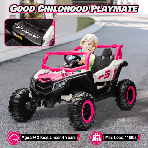 24V Ride On Car for Kids w/Remote Control, JOYRACER Battery Powered Off-Road UTV, 4x150W Motors,4 Shock Absorbers, 4.5 Mph Max S AXSSIBLZ