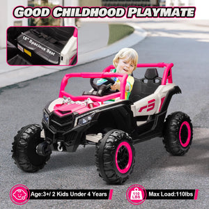 24V Ride On Car for Kids w/Remote Control, JOYRACER Battery Powered Off-Road UTV, 4x150W Motors,4 Shock Absorbers, 4.5 Mph Max S AXSSIBLZ